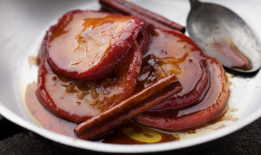 Caramelised Apples with Cinnamon and Vanilla Verjuice