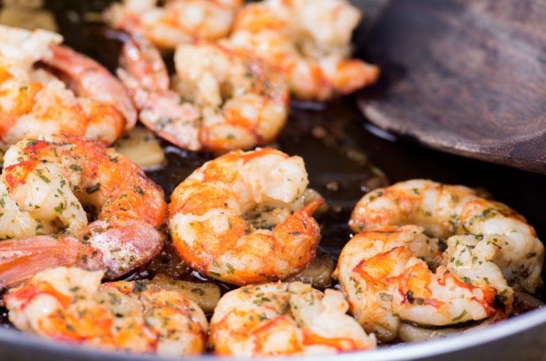 Shrimp and garlic stew